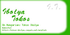 ibolya tokos business card